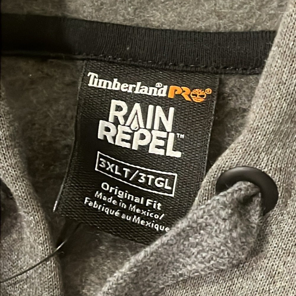 Timberland Pro Rain Repel Sport Full Zip Hoodie Sweatshirt Jacket Mens 3XLT Tall - Picture 9 of 16